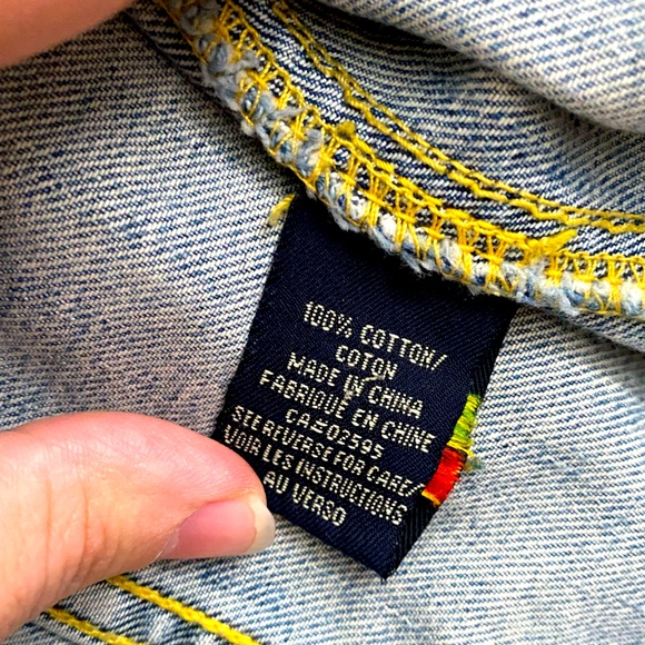 Cropped Denim Jacket Distressed Small by Brody Jeans - Picture 9 of 12